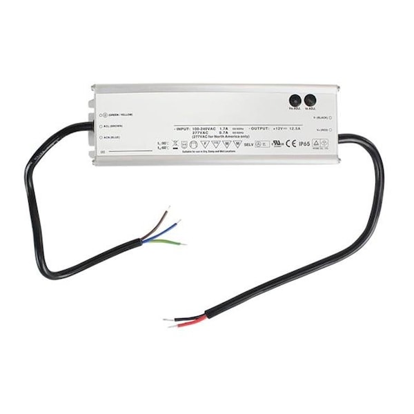 Larson Electronics DCP-11-12V 11 amp Waterproof Transformer Converts 120V 277V AC to 12 - 24V DC